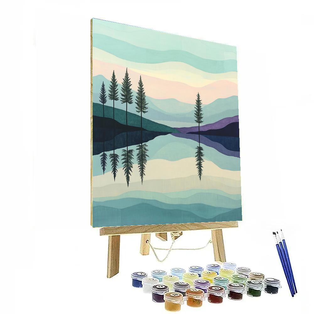 Lawren Harris Inspired Mystical Northern Lake Dawn Numbered painting kits