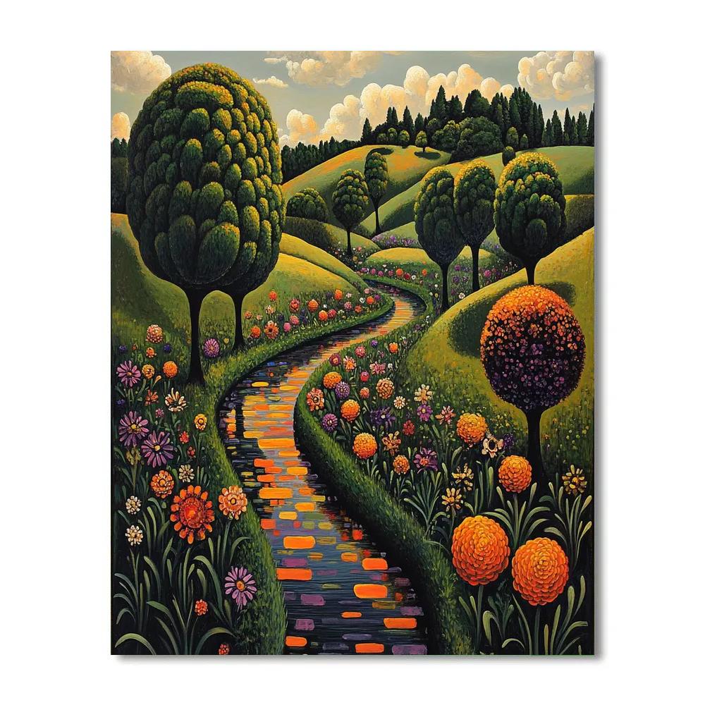 Dali Inspired Dreamscape Garden Painting by numbers kit