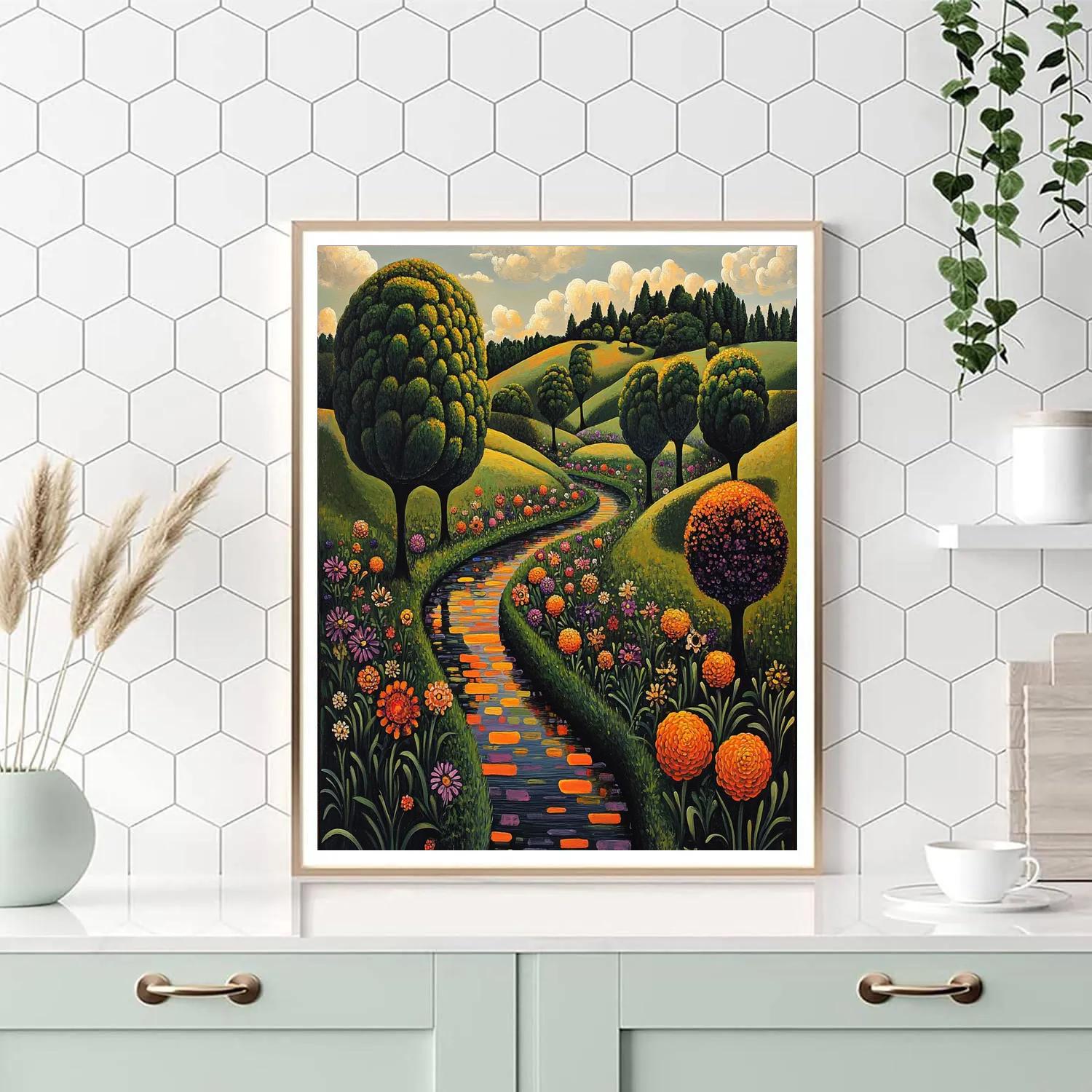 Dali Inspired Dreamscape Garden Painting by numbers kit