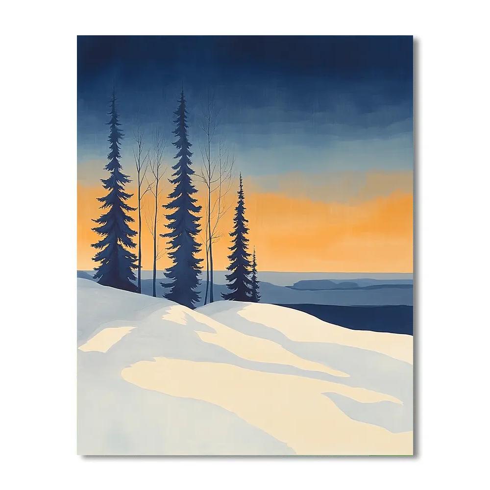 Lawren Harris Inspired Stark Winter Pine Horizon Painting by numbers kit