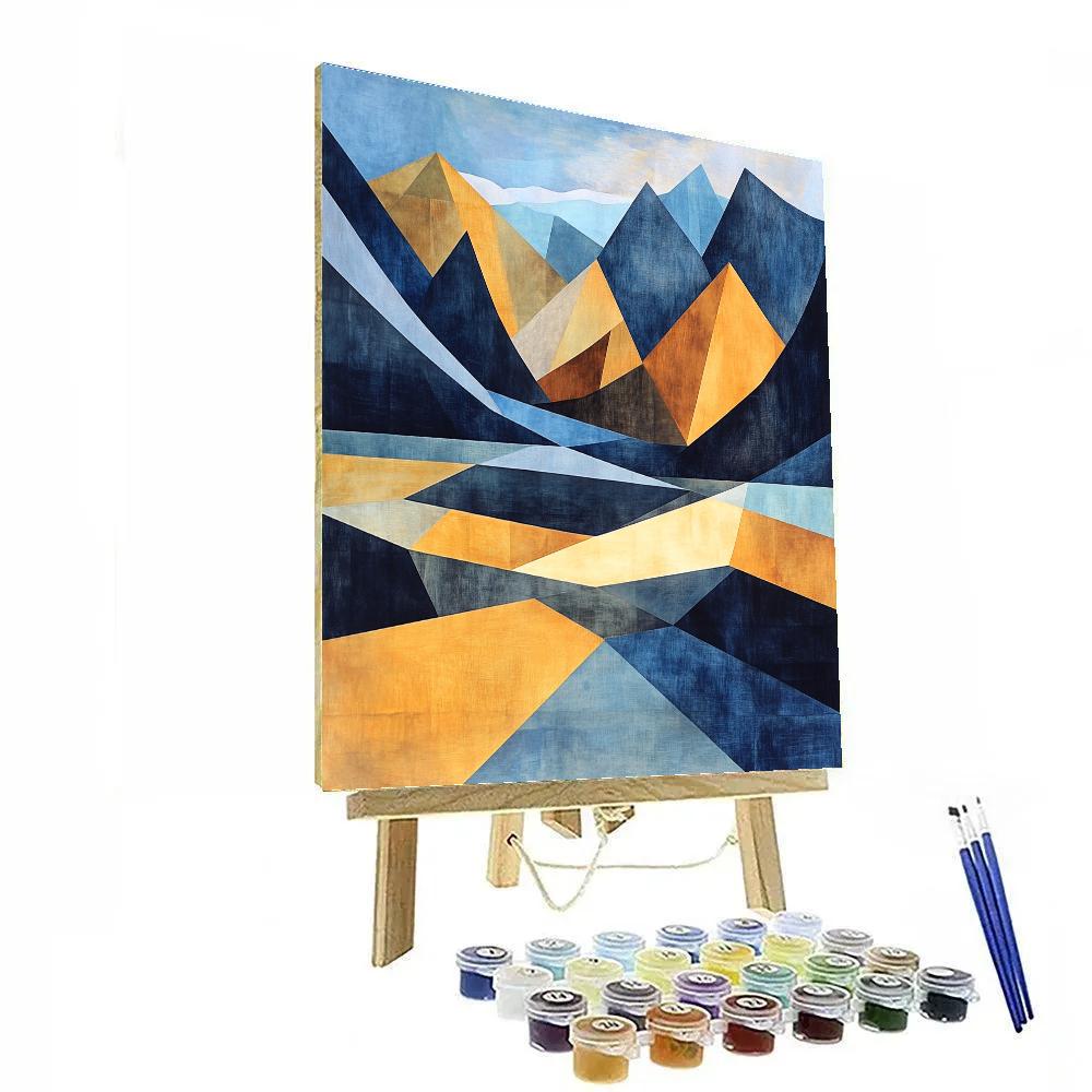 Pablo Picasso Inspired Cubist Mountain Landscape Paint by numbers kits