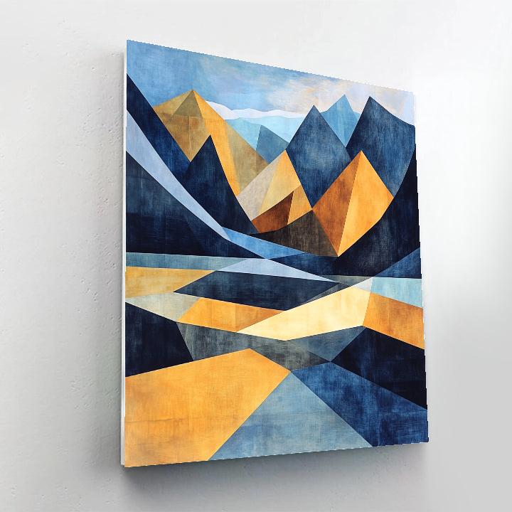 Pablo Picasso Inspired Cubist Mountain Landscape Paint by numbers kits