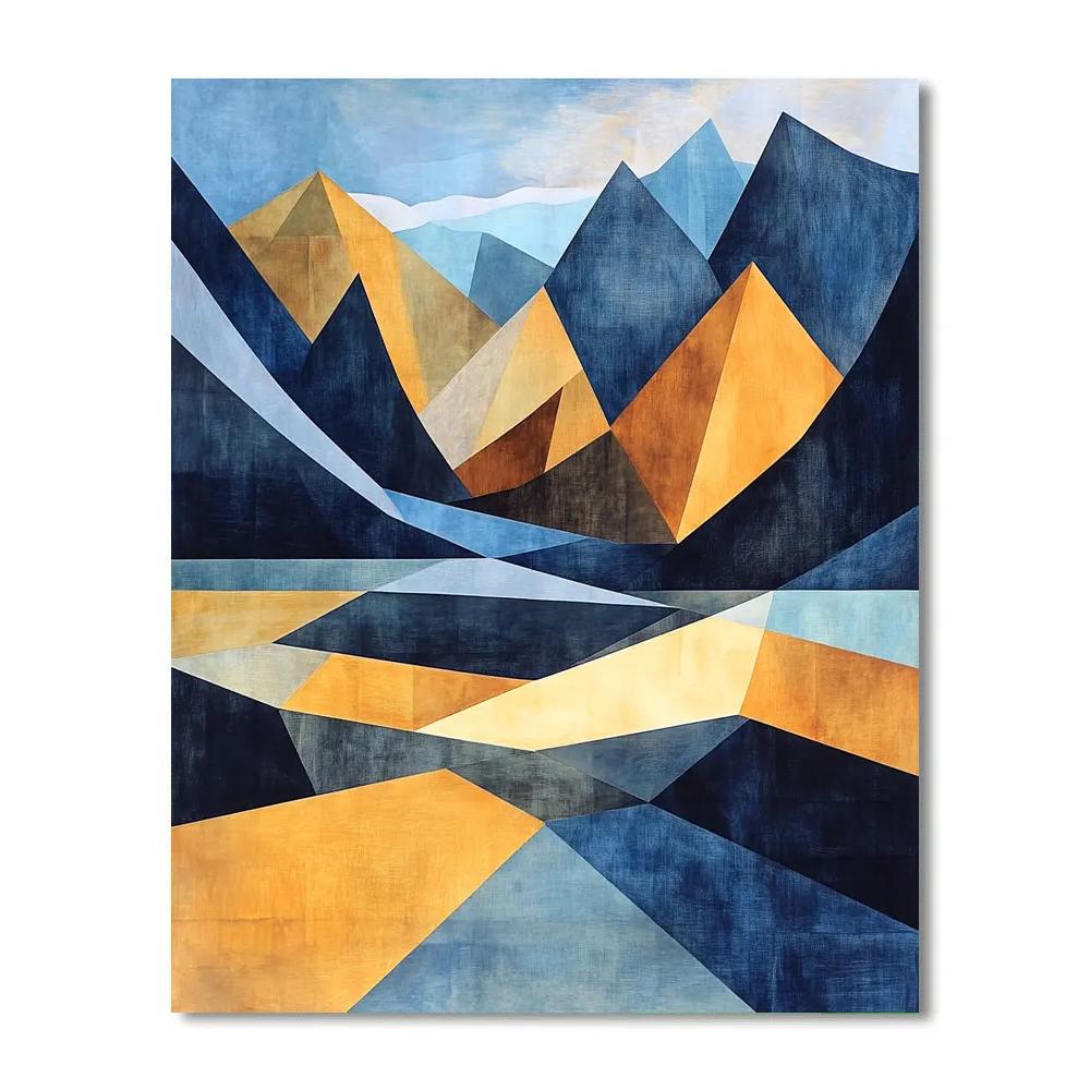 Pablo Picasso Inspired Cubist Mountain Landscape Paint by numbers kits