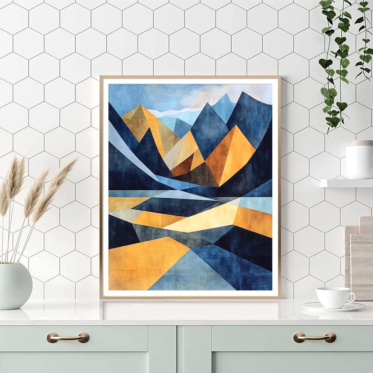Pablo Picasso Inspired Cubist Mountain Landscape Paint by numbers kits