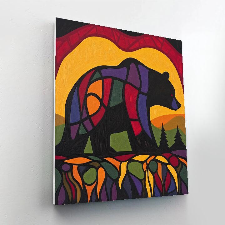 Norval Morrisseau Inspired Bear Of The Earth Spirit Painting by numbers kit