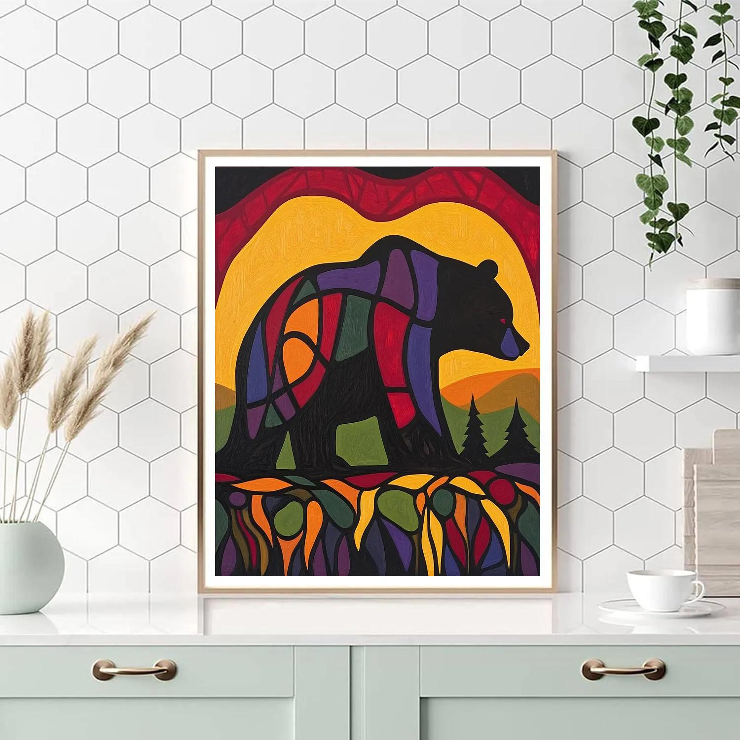 Norval Morrisseau Inspired Bear Of The Earth Spirit Painting by numbers kit