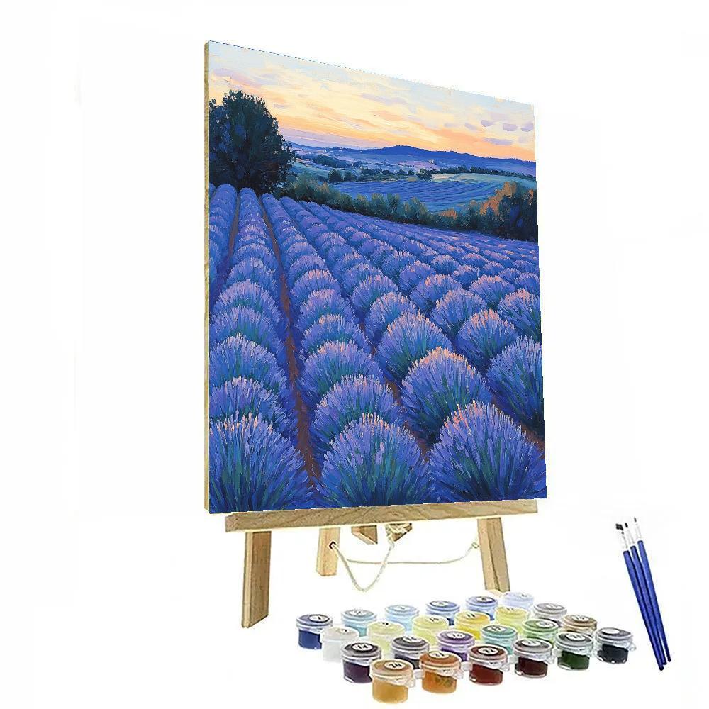 Paul Cézanne Inspired Lavender Dusk paint by numbers