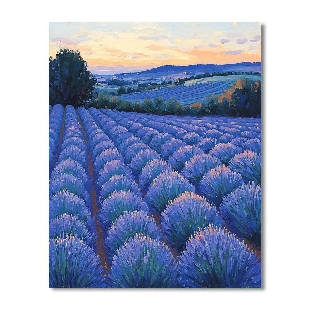 Paul Cézanne Inspired Lavender Dusk paint by numbers