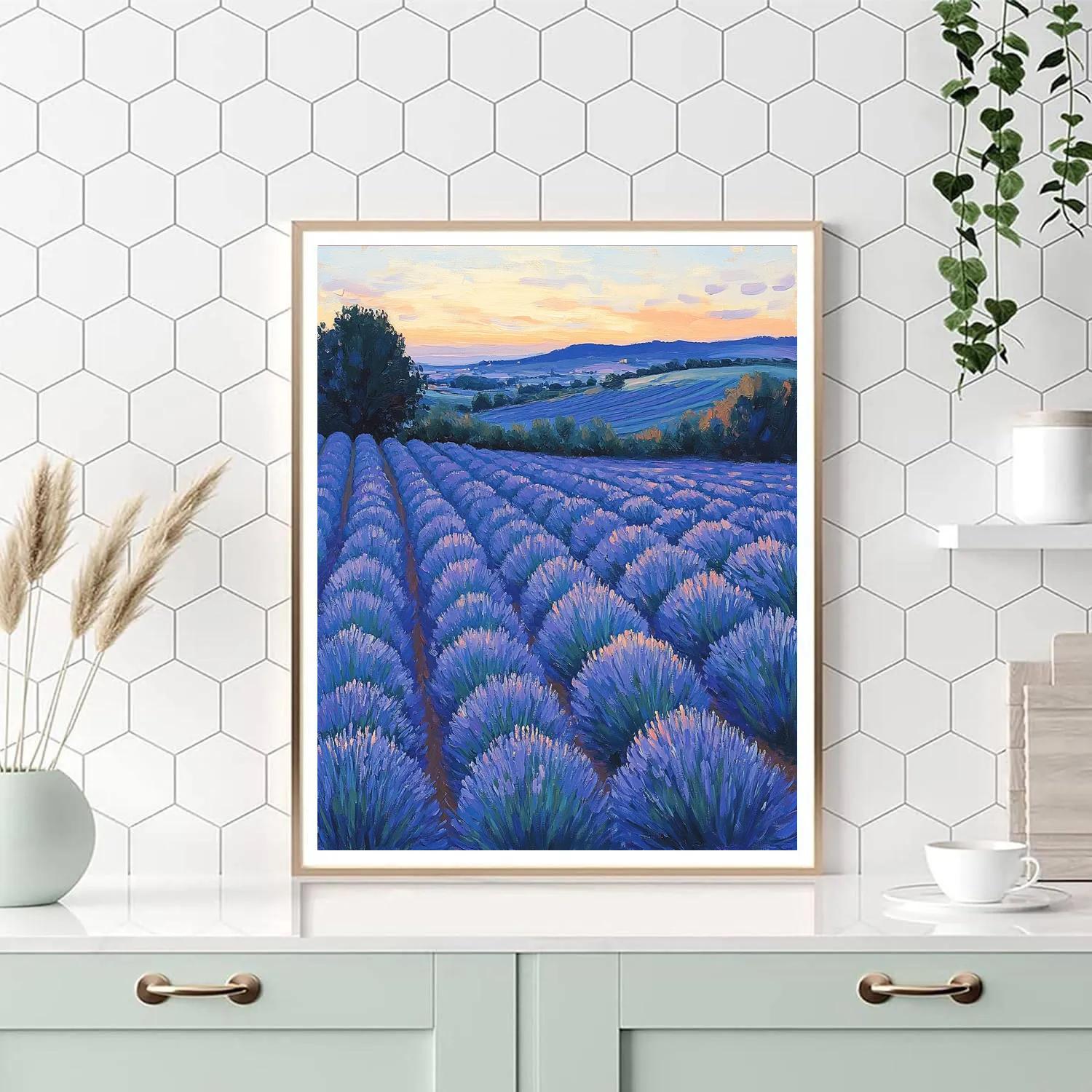 Paul Cézanne Inspired Lavender Dusk paint by numbers