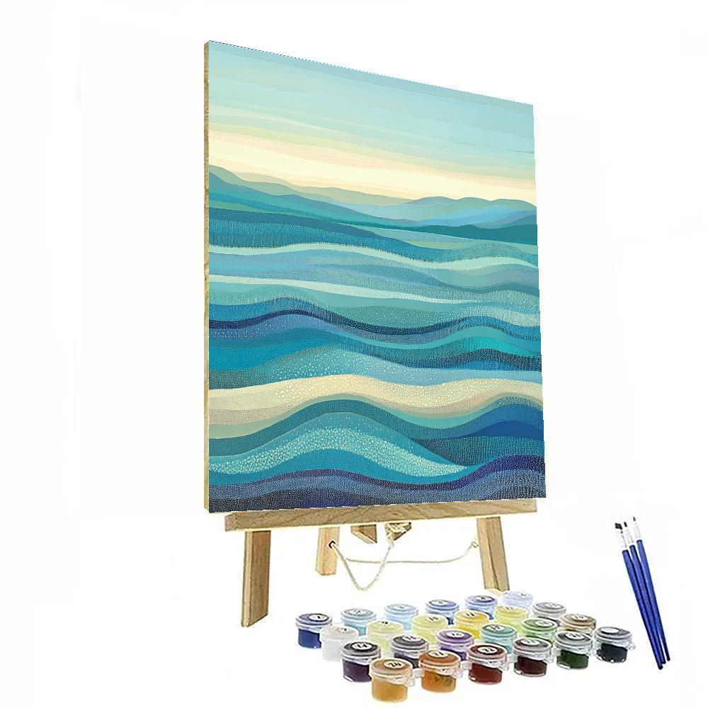 Georges Seurat Inspired Tidal Abstraction paint by numbers