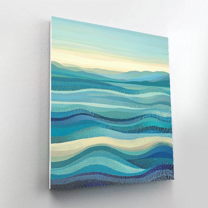 Georges Seurat Inspired Tidal Abstraction paint by numbers