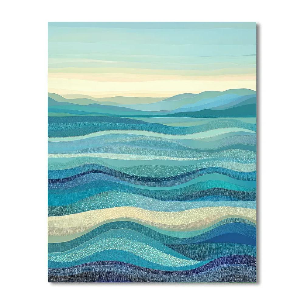 Georges Seurat Inspired Tidal Abstraction paint by numbers