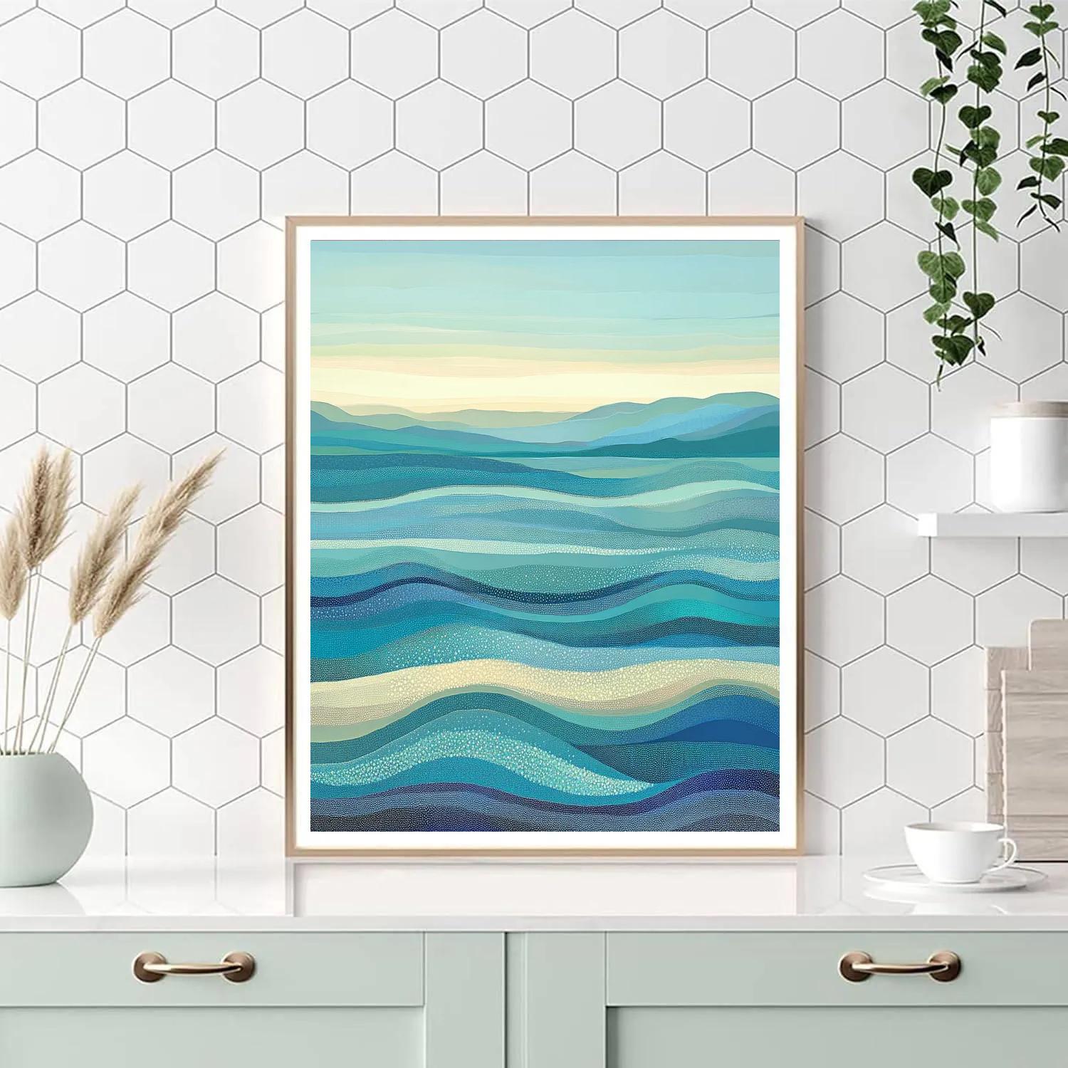 Georges Seurat Inspired Tidal Abstraction paint by numbers