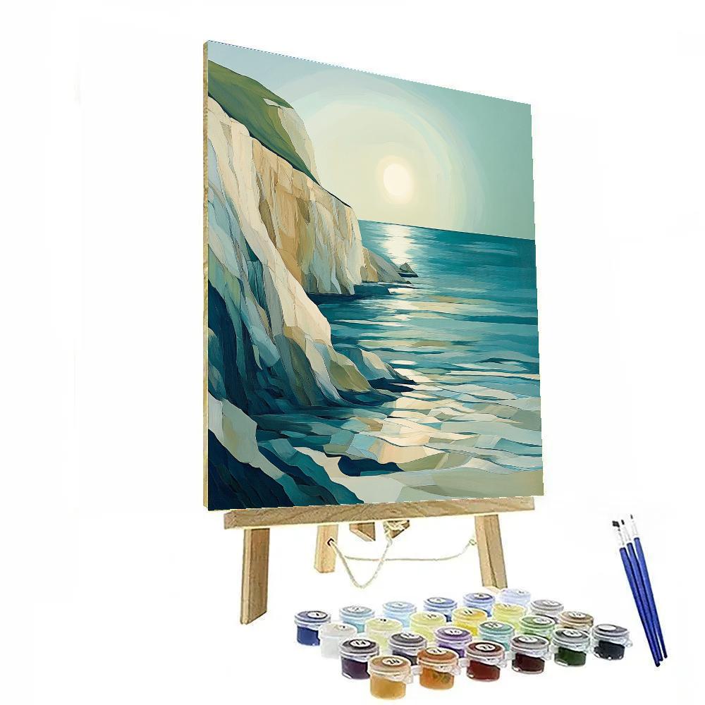 Paul Cézanne Inspired Coastal Cliffs At Morning paint by number