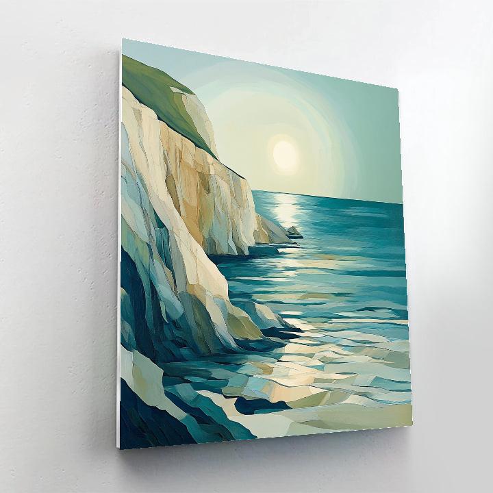 Paul Cézanne Inspired Coastal Cliffs At Morning paint by number