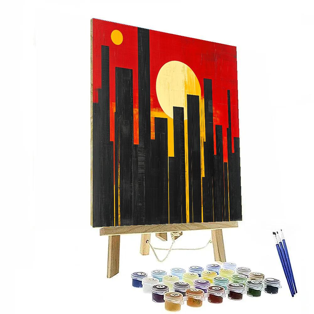 Kazimir Malevich Inspired Urban Void DIY paint by numbers