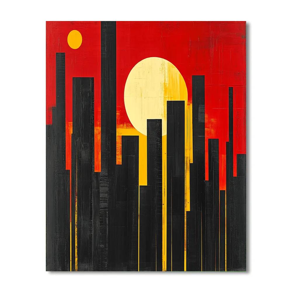 Kazimir Malevich Inspired Urban Void DIY paint by numbers