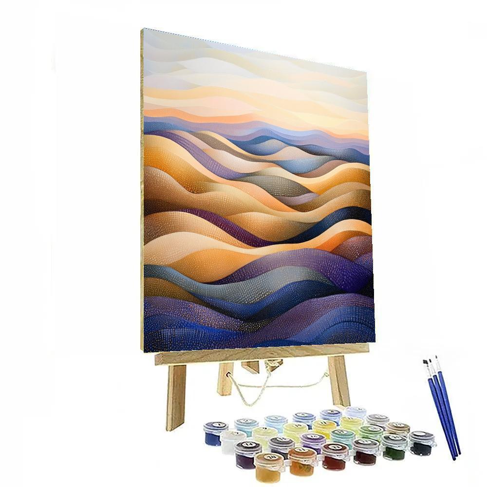 Georges Seurat Inspired Desert Dune Gradient Number painting