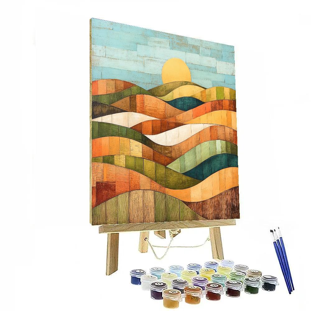 Paul Cézanne Inspired Abstract Terrace Patterns paint by color