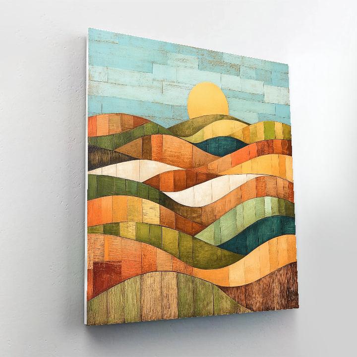 Paul Cézanne Inspired Abstract Terrace Patterns paint by color