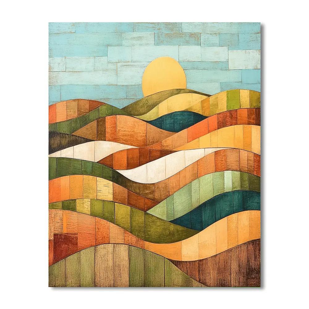 Paul Cézanne Inspired Abstract Terrace Patterns paint by color