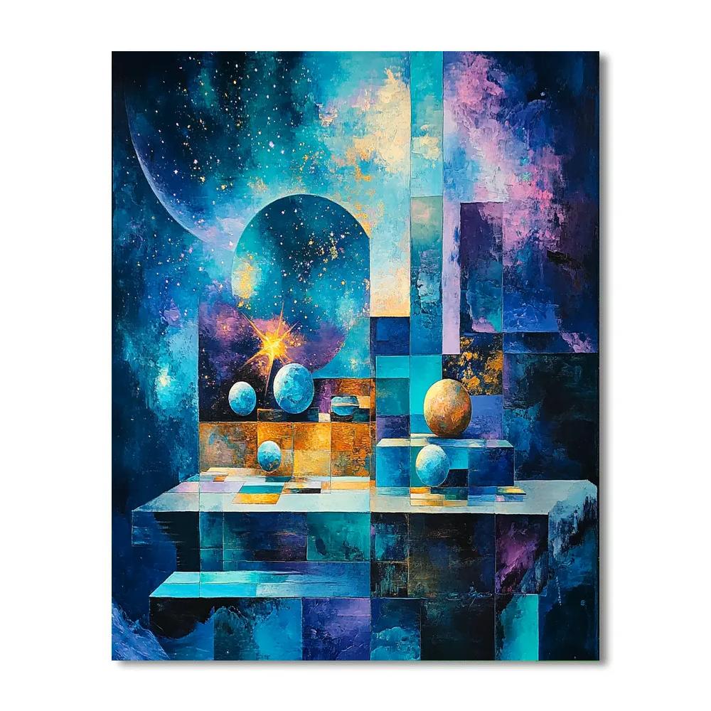 Paul Cezanne Inspired Cosmic Still Life DIY paint by numbers