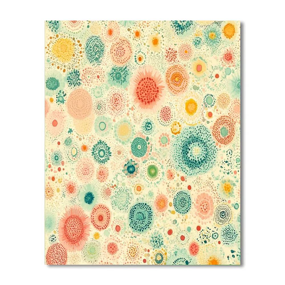 Georges Seurat Inspired Floral Microcosm Painting by numbers kit