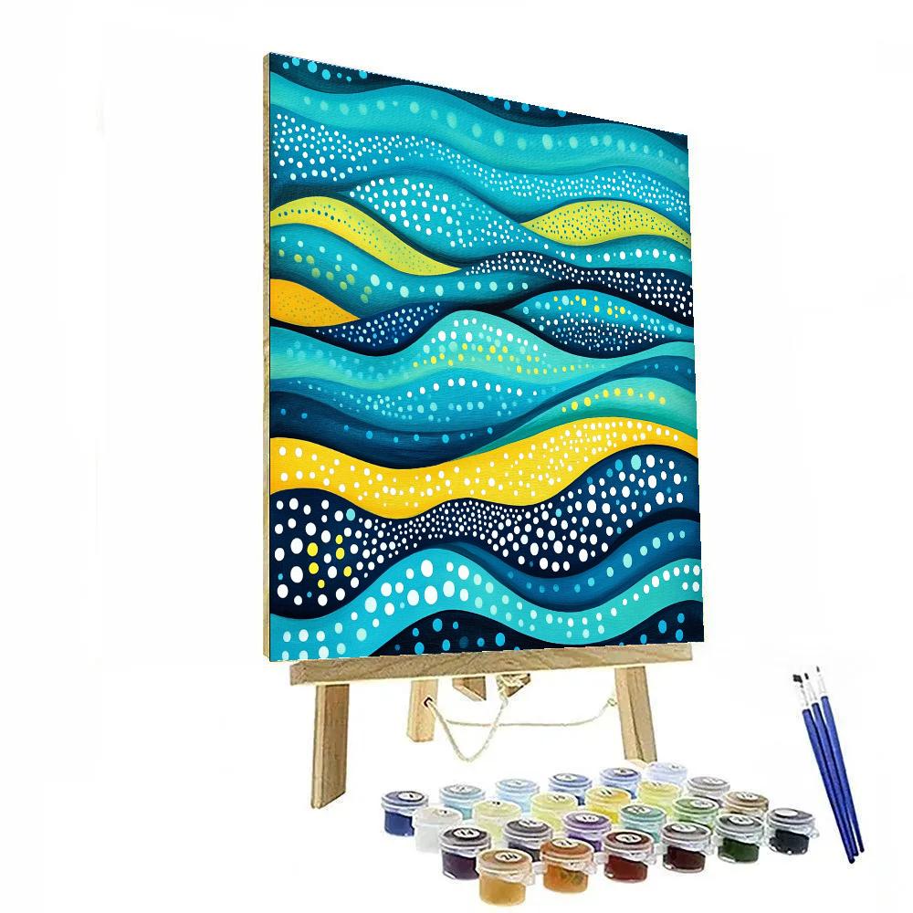 Yayoi Kusama Inspired Infinite Tidal Dots paint by color