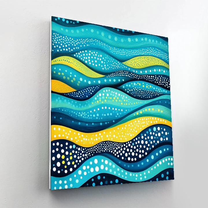 Yayoi Kusama Inspired Infinite Tidal Dots paint by color