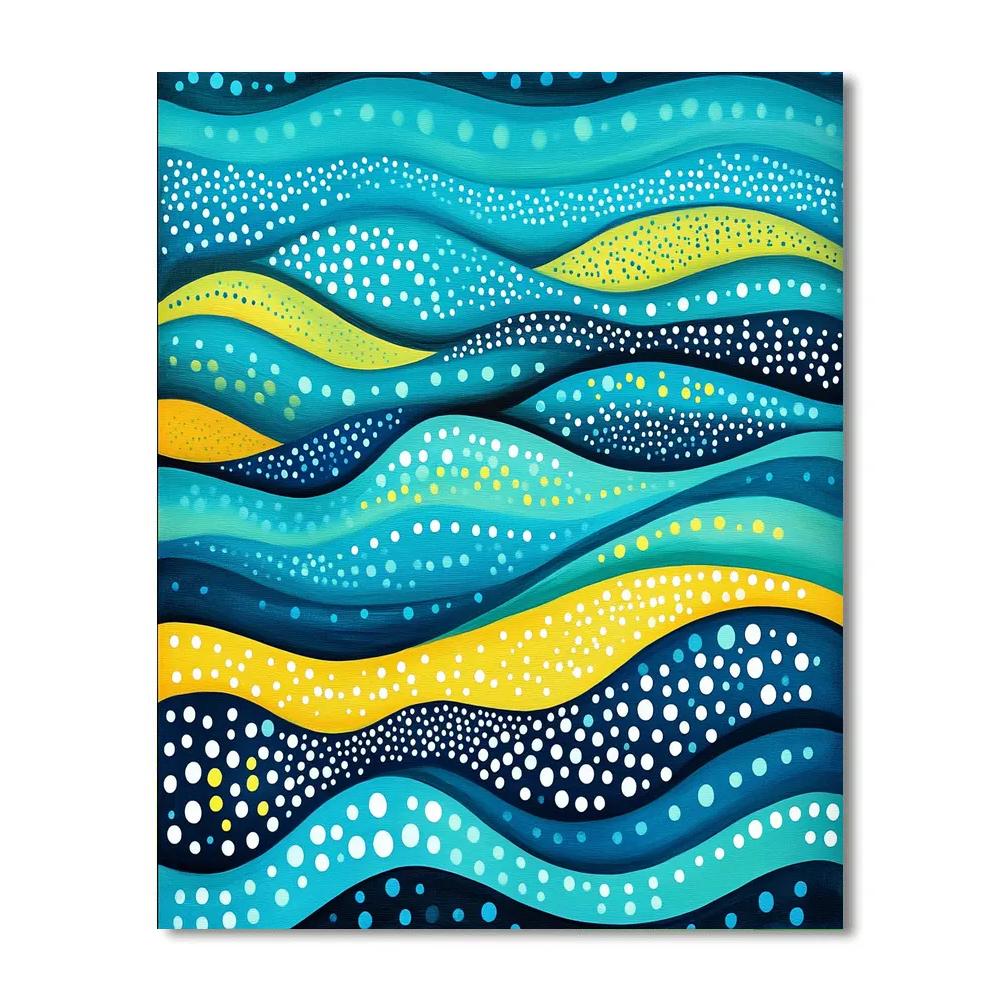 Yayoi Kusama Inspired Infinite Tidal Dots paint by color