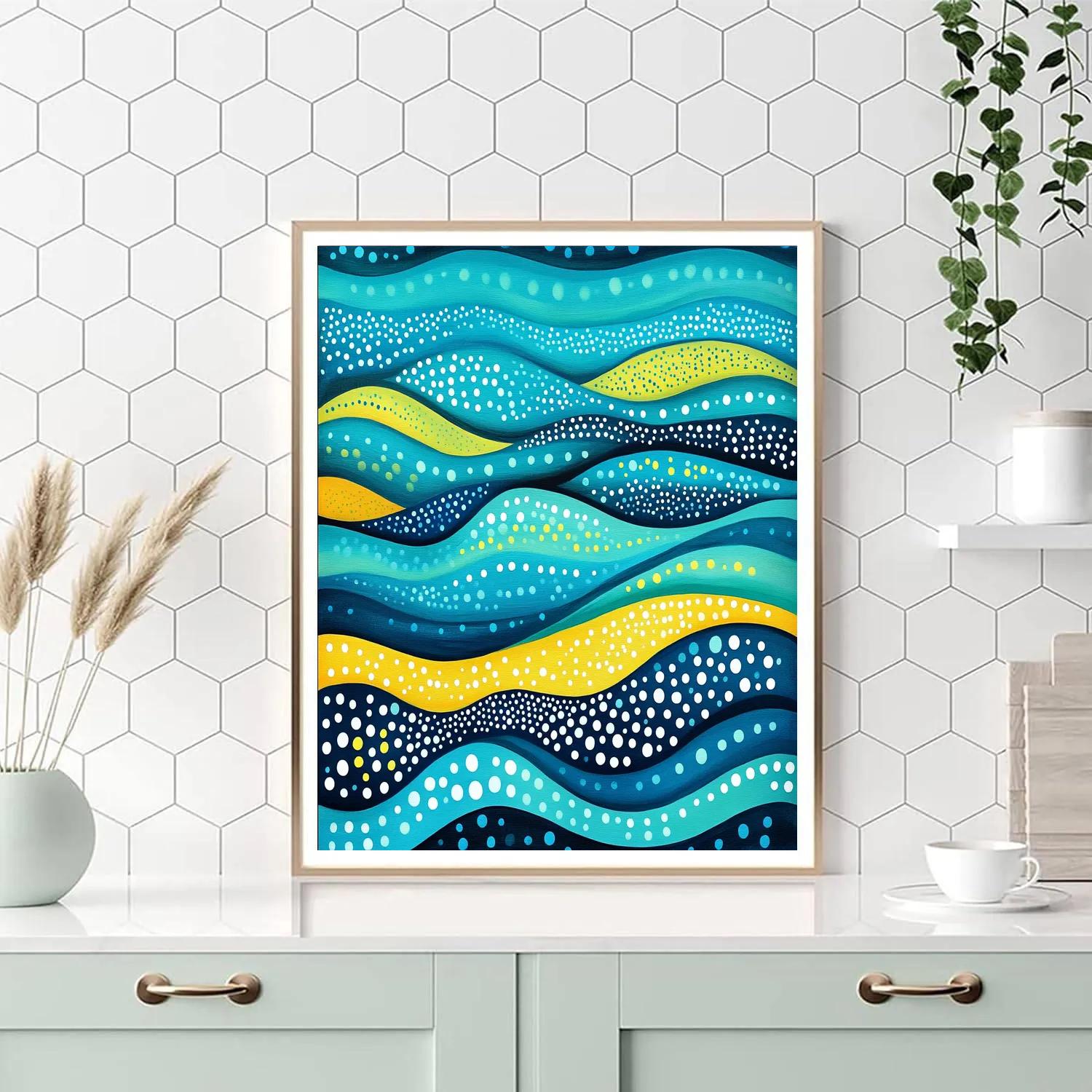 Yayoi Kusama Inspired Infinite Tidal Dots paint by color
