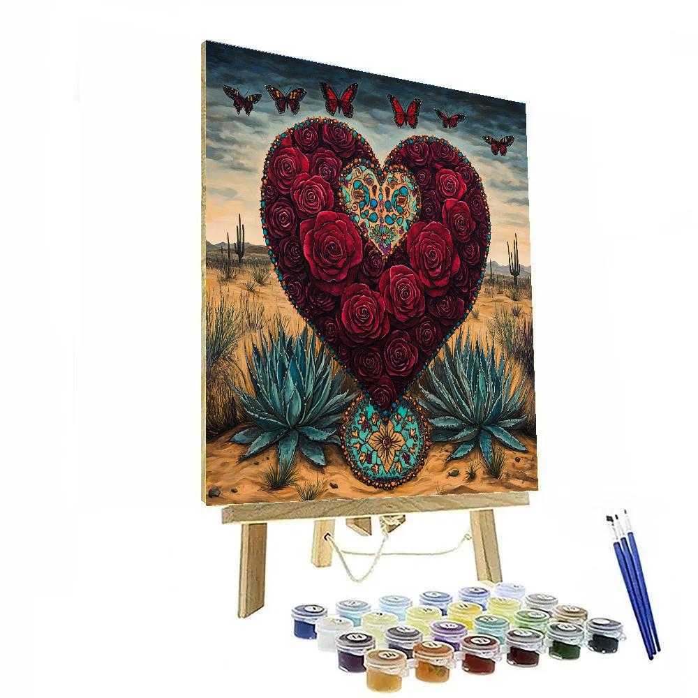 Frida Kahlo Inspired Heart Of The Desert Paint by numbers art