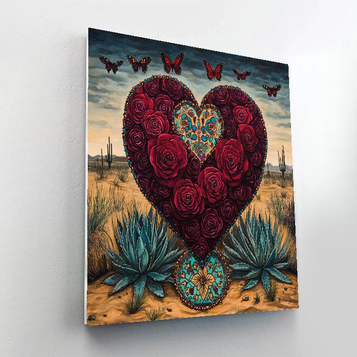 Frida Kahlo Inspired Heart Of The Desert Paint by numbers art