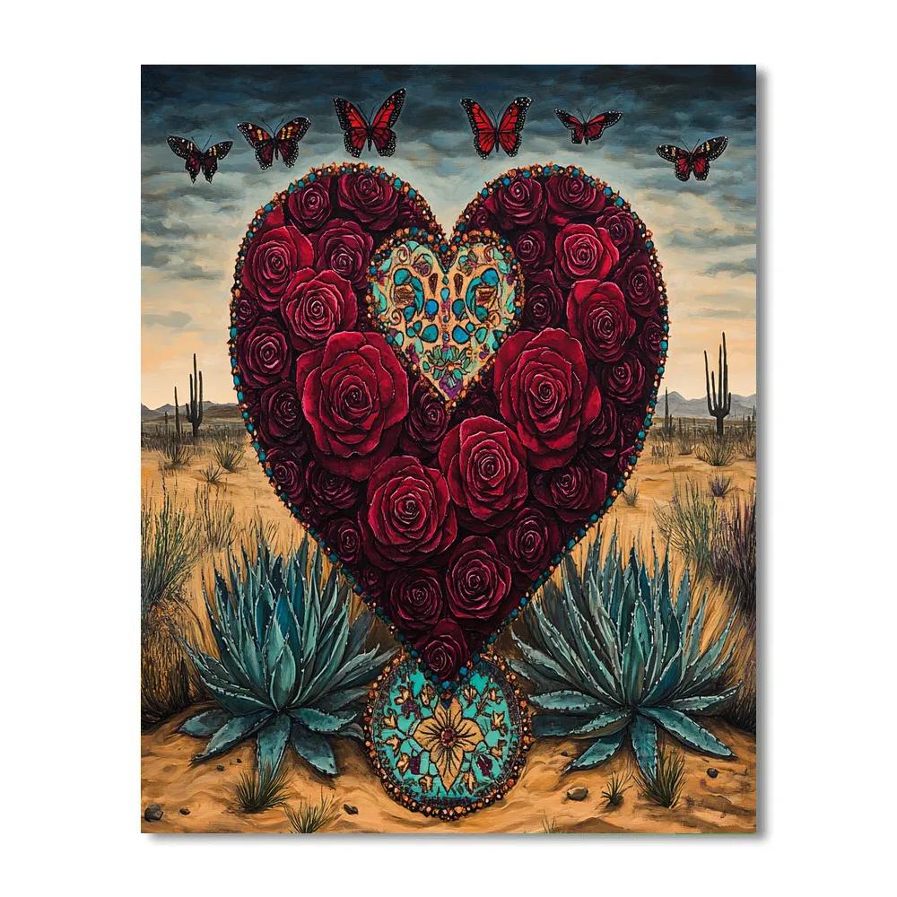 Frida Kahlo Inspired Heart Of The Desert Paint by numbers art