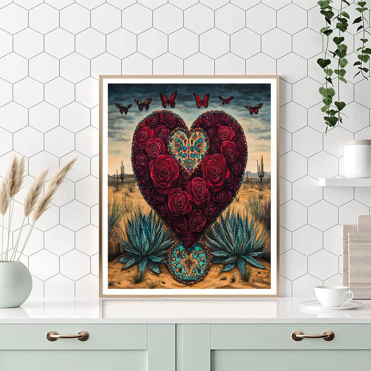Frida Kahlo Inspired Heart Of The Desert Paint by numbers art