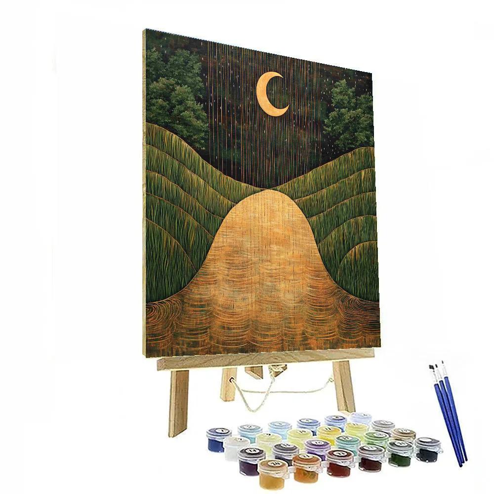 Nandalal Bose Inspired Lunar Monsoon Number painting