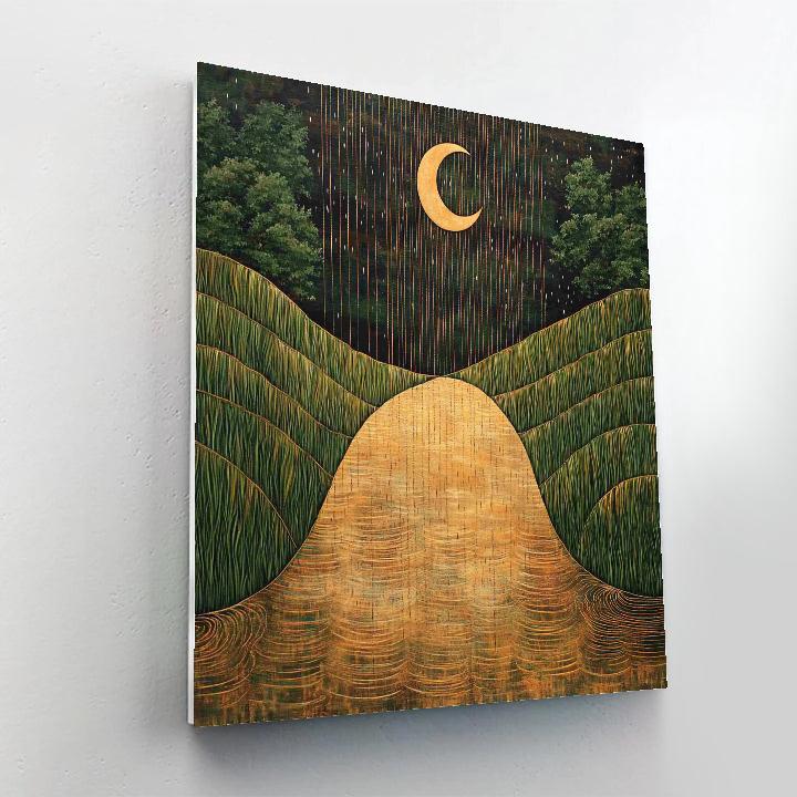 Nandalal Bose Inspired Lunar Monsoon Number painting