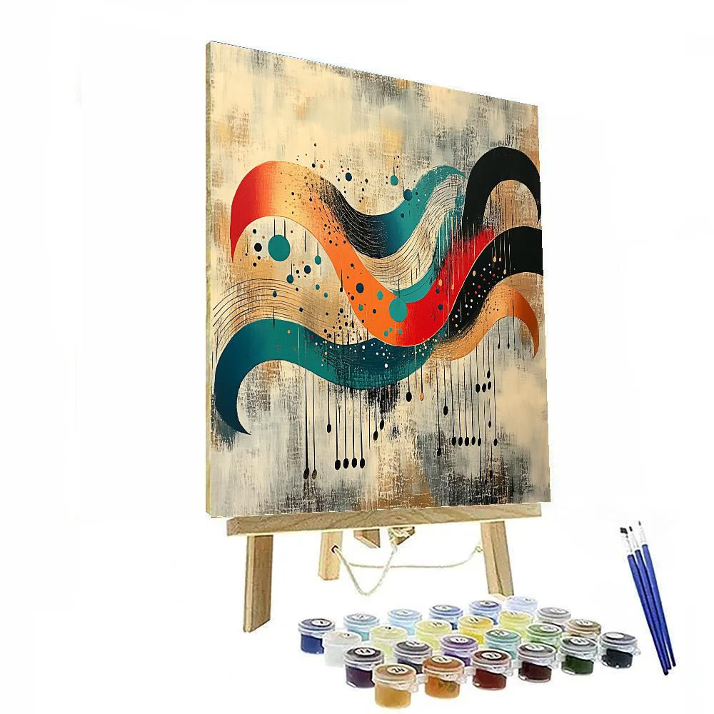 Joan Miró Inspired Melodic Ochres Paint by numbers kits