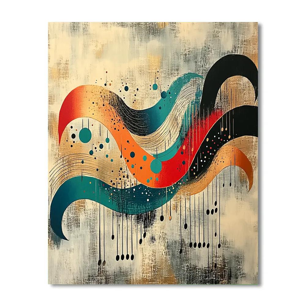 Joan Miró Inspired Melodic Ochres Paint by numbers kits