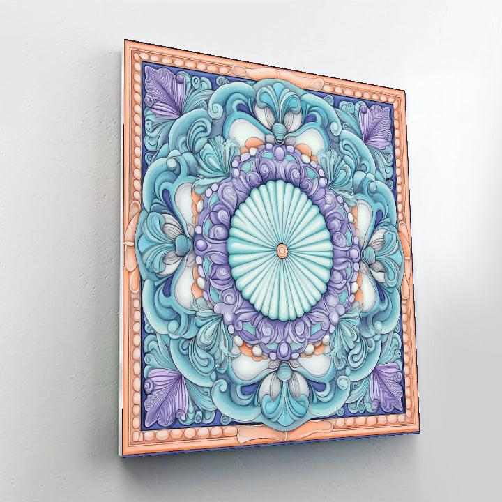 Alphonse Mucha Inspired Oceanic Mandala paint by number