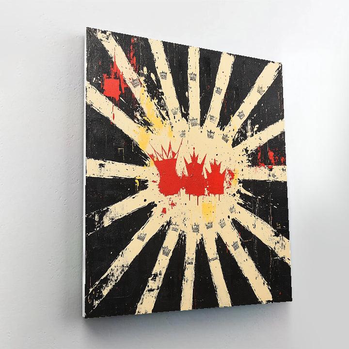 Jean-Michel Basquiat Inspired Fractured Anthem paint by number