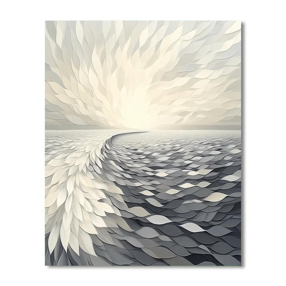 M.C. Escher Inspired Ocean Of Tessellations Number painting