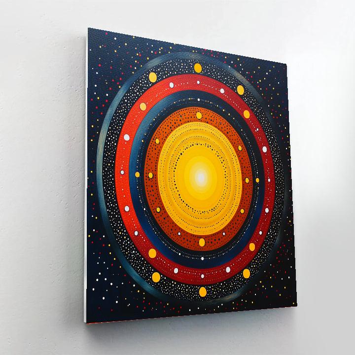 Yayoi Kusama Inspired Galactic Polka Mandala Numbered painting kits
