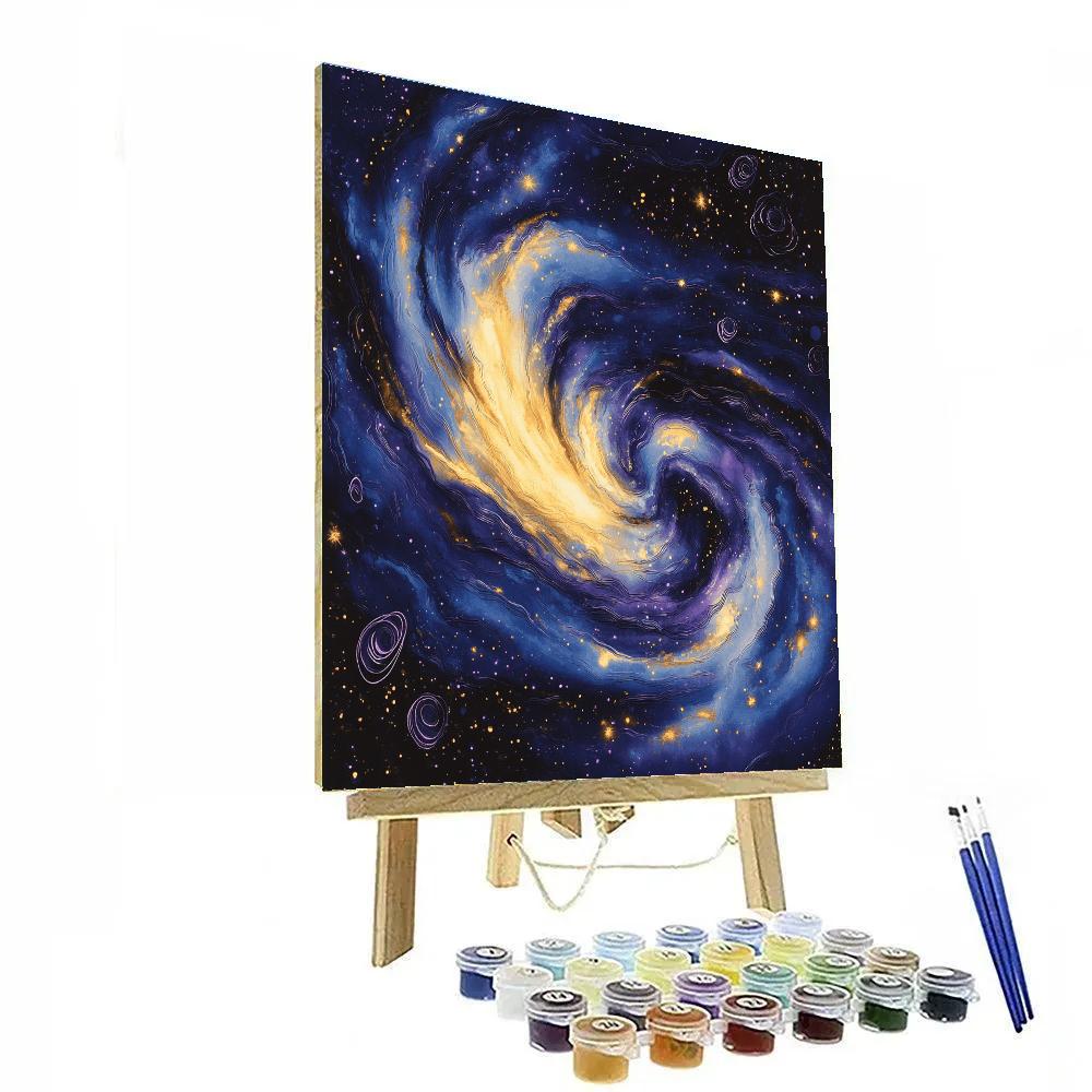 Michelangelo Inspired Celestial Convergence Number painting