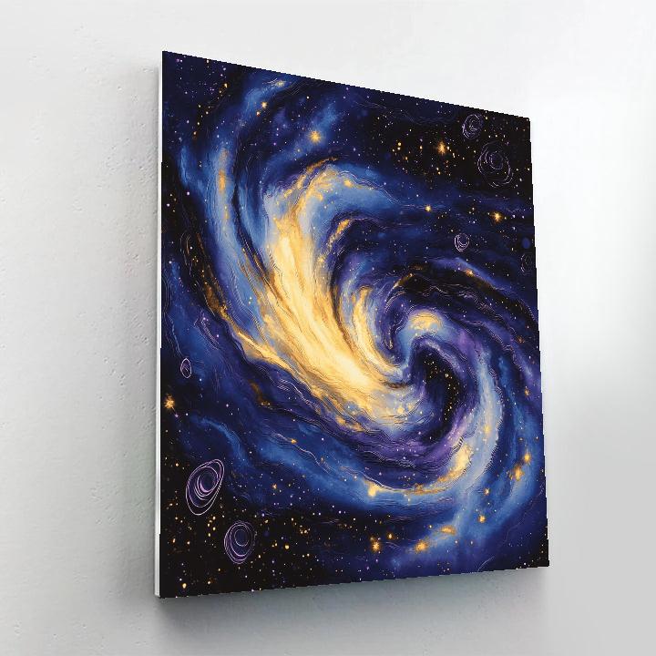 Michelangelo Inspired Celestial Convergence Number painting