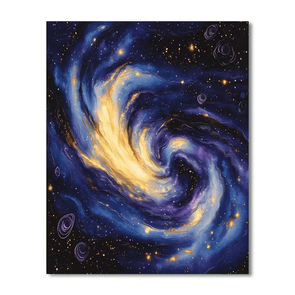 Michelangelo Inspired Celestial Convergence Number painting