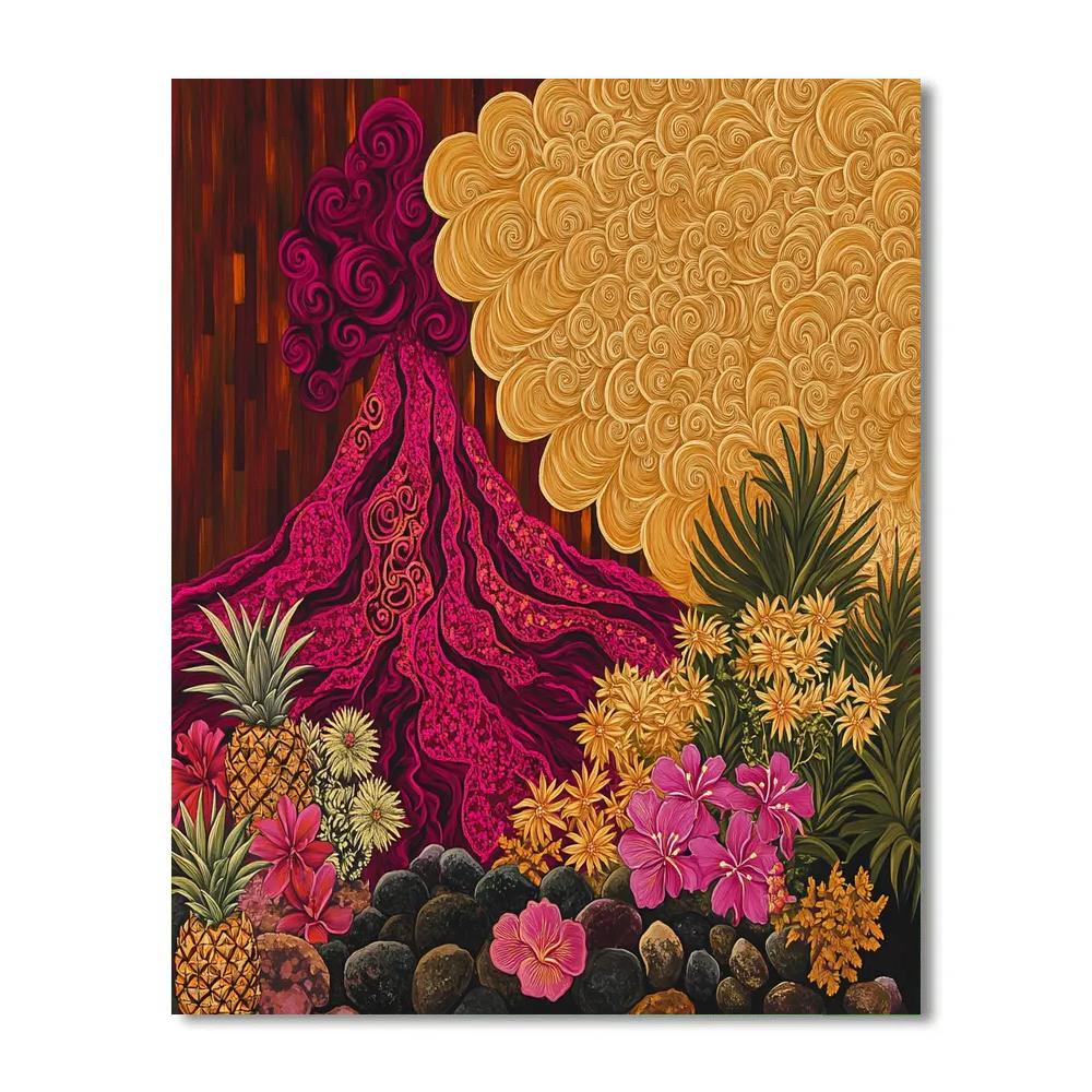 Frida Kahlo Inspired Echoes Of The Volcano Paint by numbers kits