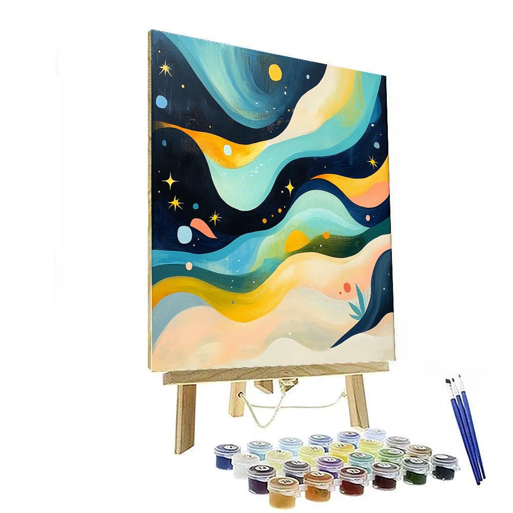 Joan Miró Inspired Biomorphic Tide paint by numbers