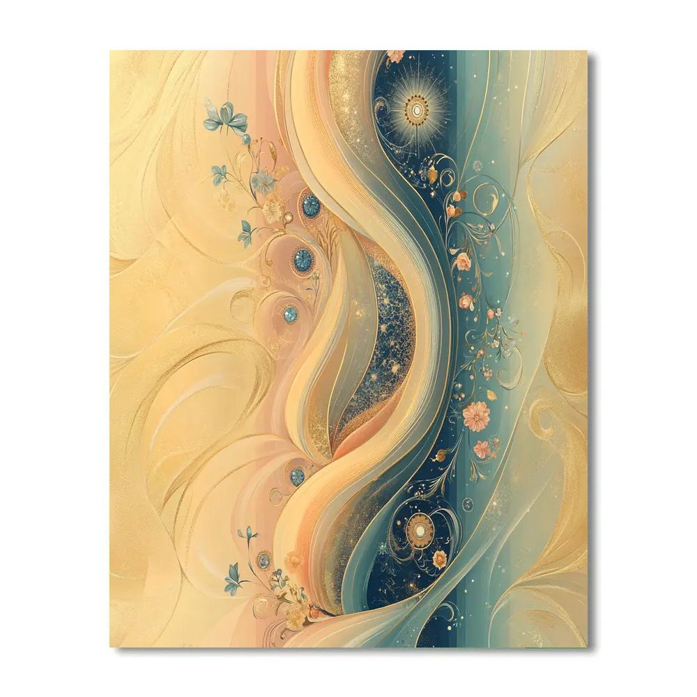 Alphonse Mucha Inspired Aurora Of Time paint by number