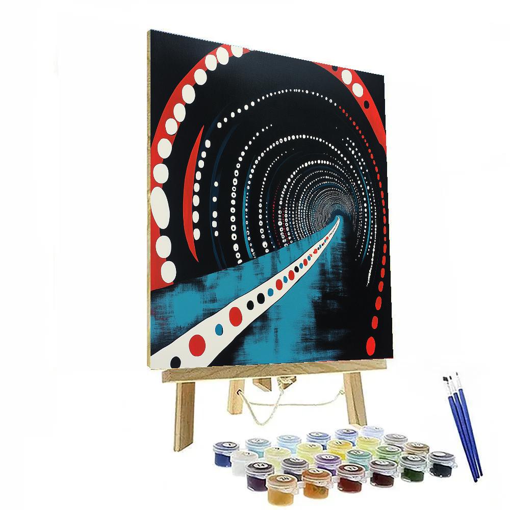 Yayoi Kusama Inspired Circuit Of Mirrors Numbered painting kits